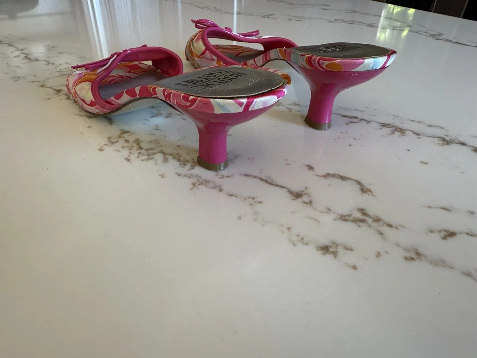 Mootsies Tootsies Damas Y2K Retro Patrón Floral Puntera Abierta Tacón Talla 7.5 Mujeres  Foto 2 de 4