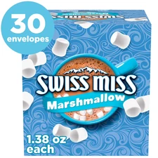 Swiss Miss Chocolate Hot Cocoa Mix with Marshmallows, 30 Count Hot Cocoa Packets