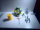 Vintage TMNT 1989 SEWER ARMY TUBE Action Figure COMPLETE Playmates WEAPONS FLAG