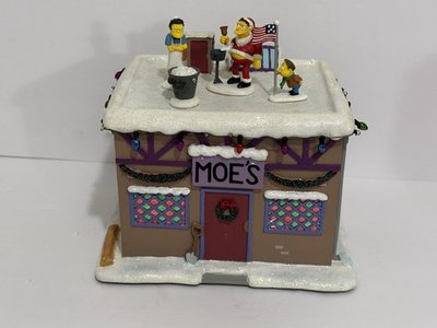 #ad Hawthorne The Simpsons Christmas Village Moe’s Tavern Building Rare $100.00