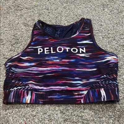 Peloton With Cycling Sport Bra Purple Blue Medium