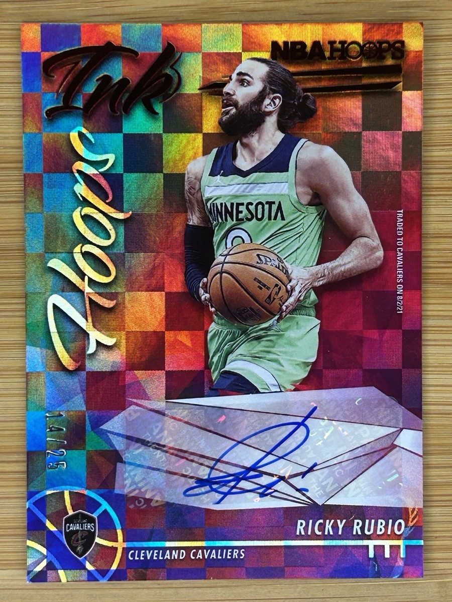 25 ? 2021-22 NBA Hoops INK Ricky Rubio Auto Checkerboard SSP 