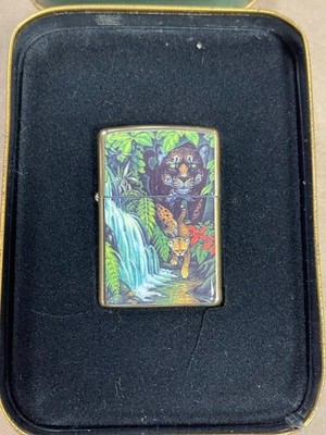 1995 ZIPPO MYSTERIES OF THE FOREST LIMITED EDITION BRASS LIGHTER 