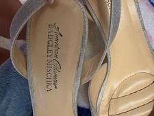 American Glamour Badgley Mischka Zoelle Special Occasion Heel Sz 8 Rhinestone