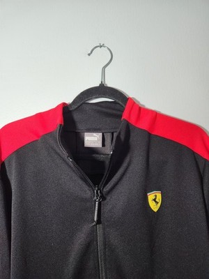 Puma Scuderia Ferrari Black Red Jacket Zip Up Mens Adult Sz XL, Lot B1