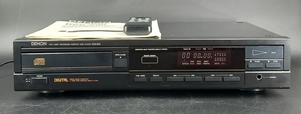 DENON DCD-600 HiFi CD-Player mit Fernbedienung RC-224 PCM Audio Disc Player