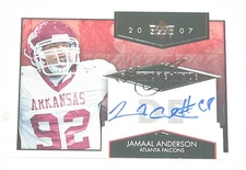 2007 Upper Deck Football Inkcredible Autograph #INK-JA - Jamaal Anderson Rookie
