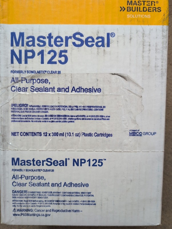 MasterSeal BASF NP125 10.1-oz All Purpose CLEAR Sealant and Adhesive LOT of 12
