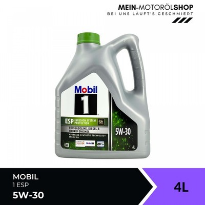 Mobil 1 ESP 5W-30 VW 507 504 Mercedes Opel BMW LL-4 ACEA C3 4 Liter