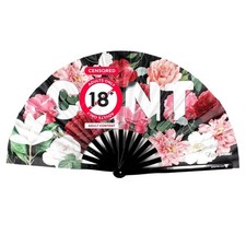 C nt Bouquet Large Bamboo Folding Clack Hand Fan for Raves Festivals LGBTQ Pride