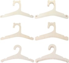 12 Pack Wooden Baby Hangers 9 Inch Non-Slip Coat Hangers Wood Newborn Infant
