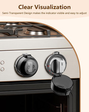 Stove Knob Safety Covers - 5 Pack Heat Resistant Oven Knob Covers for Child S...