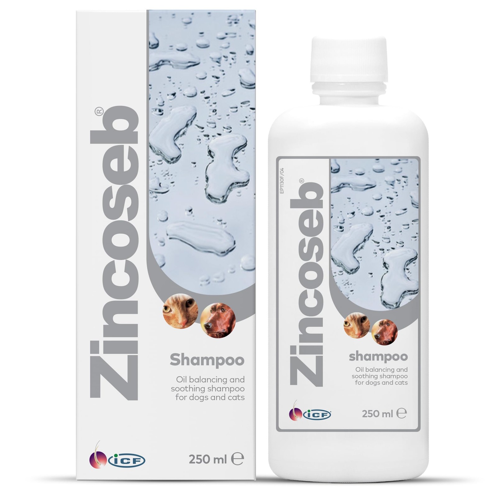 ICF | Zincoseb Dog Shampoo for Itchy Skin Relief Anti Itch 250 ml (Pack of 1)