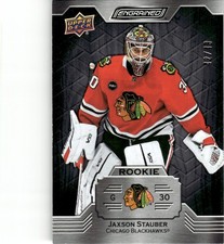 2023-24 Upper Deck Engrained Ebony Rookie Jaxson Stauber Rookie /49 Chicago