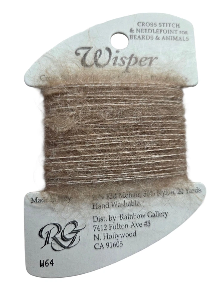 Rainbow Gallery Wisper Kid Mohair Lot of 4 Black & Beige Needlework Thread Fuzzy - Image 3 of 4