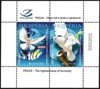 ALBANIA 2023 EUROPE " PEACE " Kat: GIMJANI Set 3892 MNH