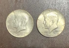 Lot (2) 1966 Silver Kennedy Half Dollars - AU