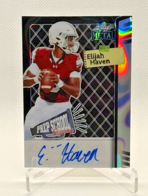 2025 Leaf Metal Prep School Signing Elijah Haven Auto /3  ALABAMA CRIMSON TIDE