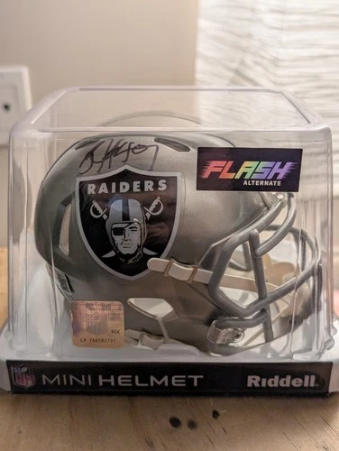 Bo Jackson Signed Raiders Flash Mini Helmet Oakland LA Vegas Raiders