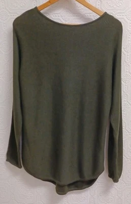 Michael Kors Solid Army Green Knit Long Sleeve Blouse Size Small - Image 1 of 4