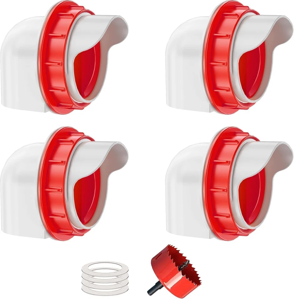 Hühnerfutterspender Kunststoff abfallfrei regensicher 4 Stück Zubehör - Bild 3 von 4