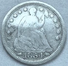 1854 Arrows Liberty Seated Half Dime