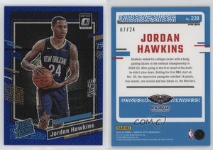 2023-24 Donruss Optic Rated Choice Blue Mojo Prizm /24 Jordan Hawkins Rookie RC