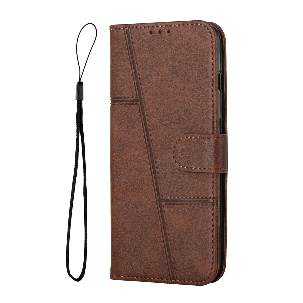 Durable Leather Wallet Stand Case for iPhone 16 15 14 13 12 11 Pro Max Plus