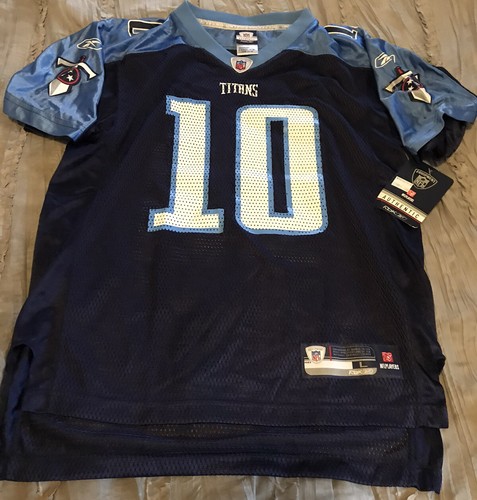 VINCE YOUNG Tennessee TITANS Football REEBOK Replica Youth LARGE Jersey NEW Blue - Picture 2 of 3