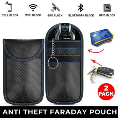 Autoschlüssel Signalblocker Mini Etui Faraday Käfig Tasche schlüssellos RFID Sperrtasche