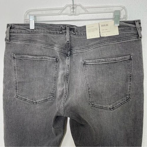 New Agolde Toni Mid Rise Straight Leg Organic Denim Jeans size 34 - Picture 9 of 11