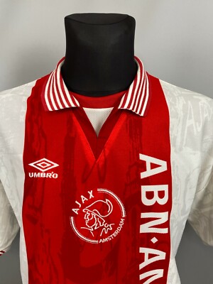 AJAX 1996 1997 HOME SHIRT FOOTBALL SOCCER JERSEY UMBRO MENS SIZE L