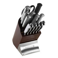 Sabatier 15 Piece Metal And Wood Cherry Cutlery Block Set on sale Sabatier 15 Piece Metal And Wood Cherry Cutlery Block Set on sale