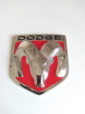 Dodge Rallye Emblem Large Dodge Metal Emblem Badge - Red or Black - Adhesive Backing for ...