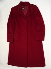 Cinzia Rocca Coat Womens 8 Wine Red Piacenza Wool Angora Cashgora Made In Italy