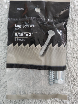5/16'' x 3'' Hex Lag Bolt Screws, 2 Qty (590222)