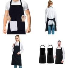US 2 Pc Waterproof Rubber Vinyl Apron with 2 Pockets Dishwashing For Kitchen
