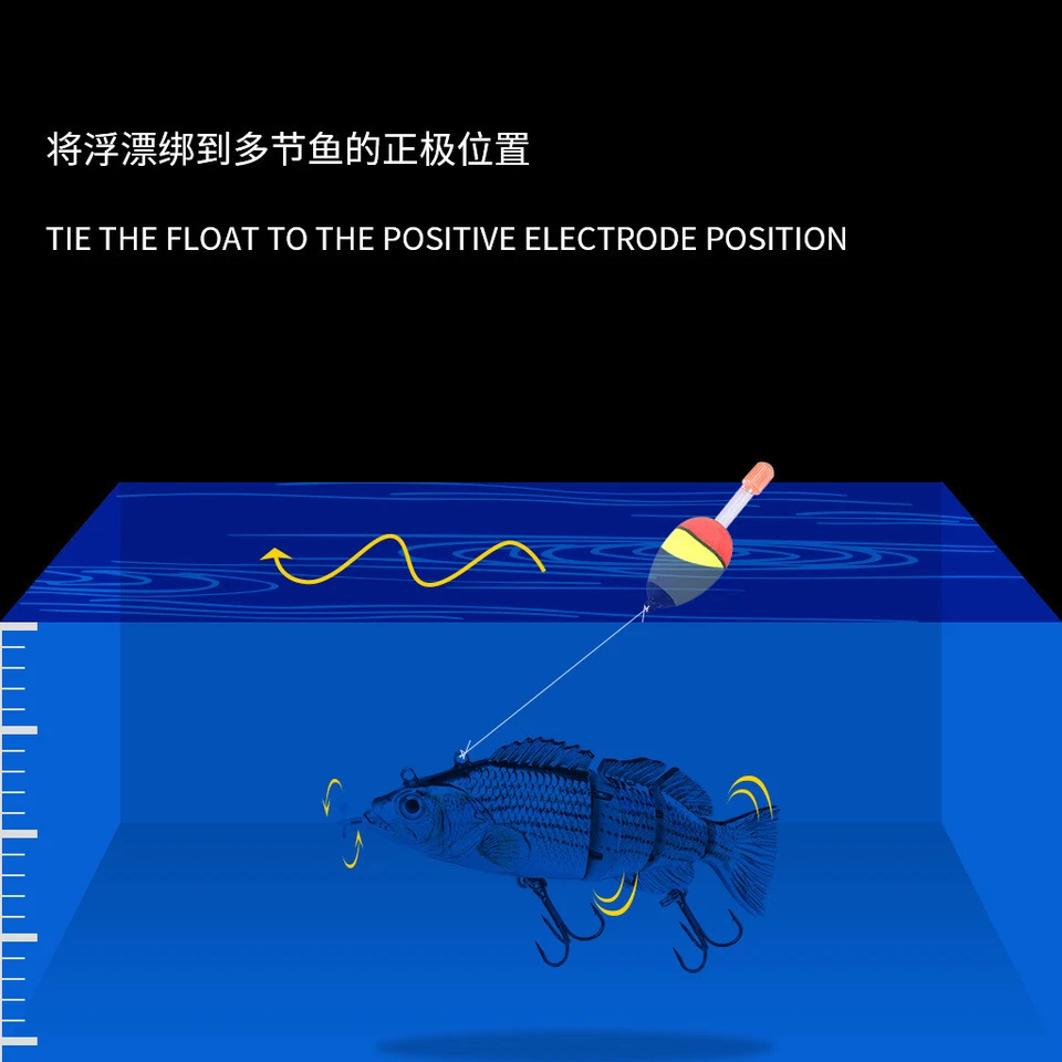 15cm Roboter Leben Elektrisch Angeln Köder Fischköder Gelenkköder USB Wobbler - Bild 4 von 4