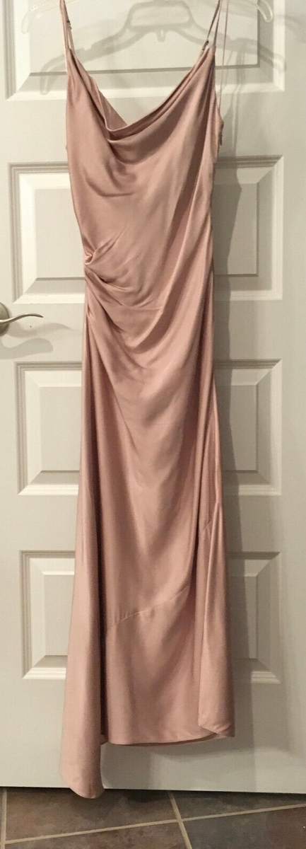 zara peach satin dress NWT ZARA Satin Slip Camisole Strappy Midi Dress Light Pink Size XS 2868/965