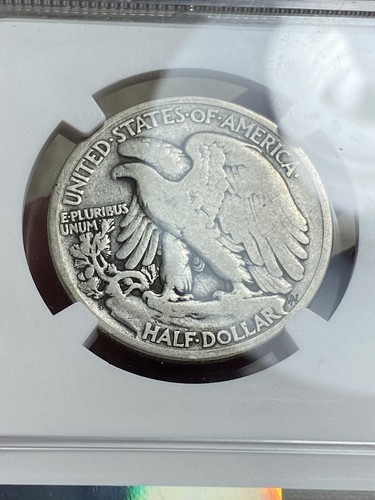 1921-S WALKING LIBERTY HALF DOLLAR NGC VG8 ATTRACTIVE KEY DATE COIN FULL RIMS - Picture 6 of 8