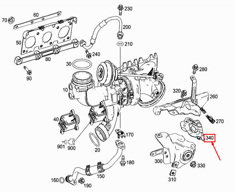 MERCEDES-BENZ C Coupé C205 Rechte Sauerstoffsensorabdeckung A2760967268