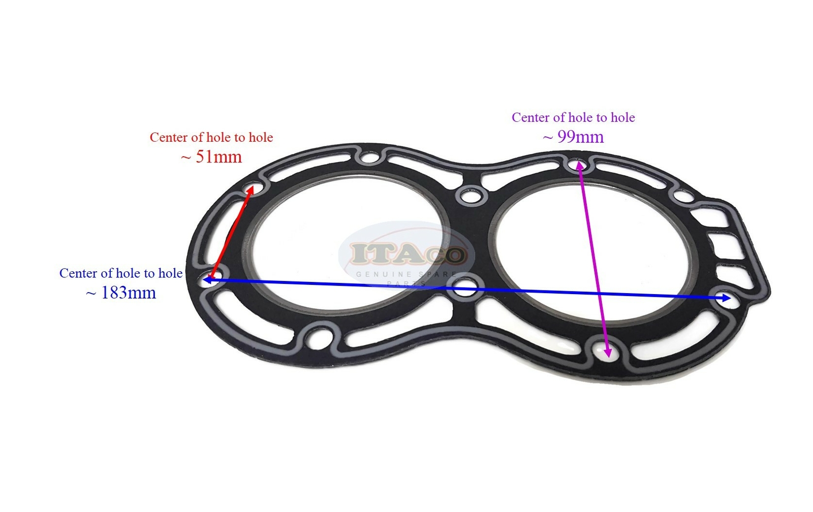 Boat Cylinder Head Gasket 1114196343 96344 Suzuki Outboard DT 20HP