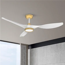 Ceiling Fans with Lights,Large Airflow 52Inch Modern Ceiling Fan with Quite Reve
