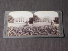 VINTAGE STEREOVIEW STEREOSCOPE CARD 1908 WHITE HOUSE WASHINGTON DC