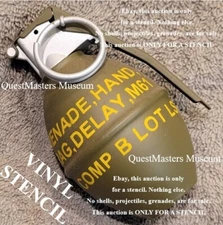 U.S. Vietnam Era M61 Fragmentation Grenade Stencil 051