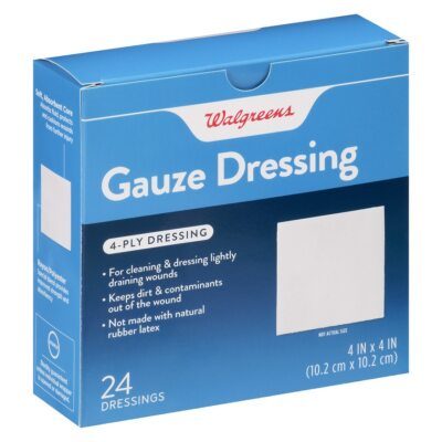 WALGREENS 4" X 4" GAUZE DRESSING, 24 DRESSINGS | eBay