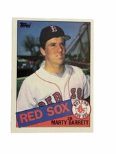 Excellent: Vintage 1985 topps Marty Barrett Boston Red Sox Trading Card