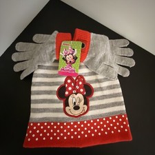 Disney Junior Minnie Mouse hat and glove set one size