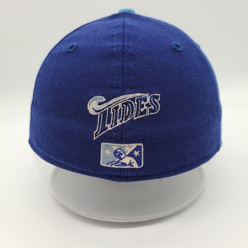 Vintage Norfolk Tides Blue New Era 5950 Fitted Size 7 1/8 100% Wool Hat Cap VTG - Picture 4 of 10