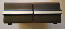 Vintage Cassette Tape Cabinet 2 Drawer Holder Faux Wood Storage Case Holds 24
